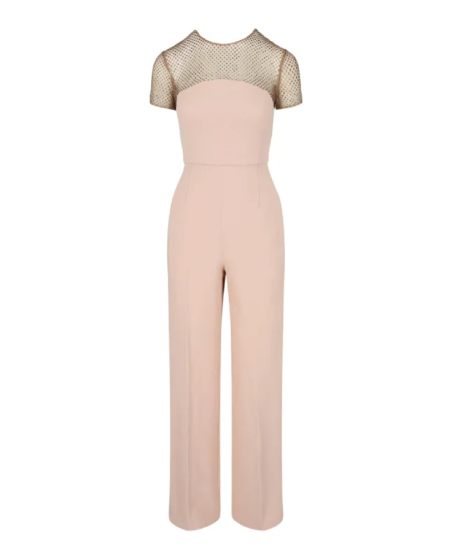 Seasonal Trend Stella McCartney Crystal-Embellished Short Sleeve Jumpsuit