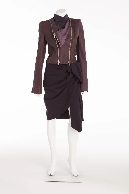 Quality Wear Haider Ackermann - Purple 3pc Blouse, Skirt and Jacket - IT 42