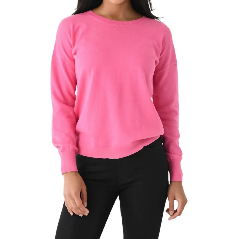 Casual Chic Clothing Heart Sleeve Sweater In Carnation/powder