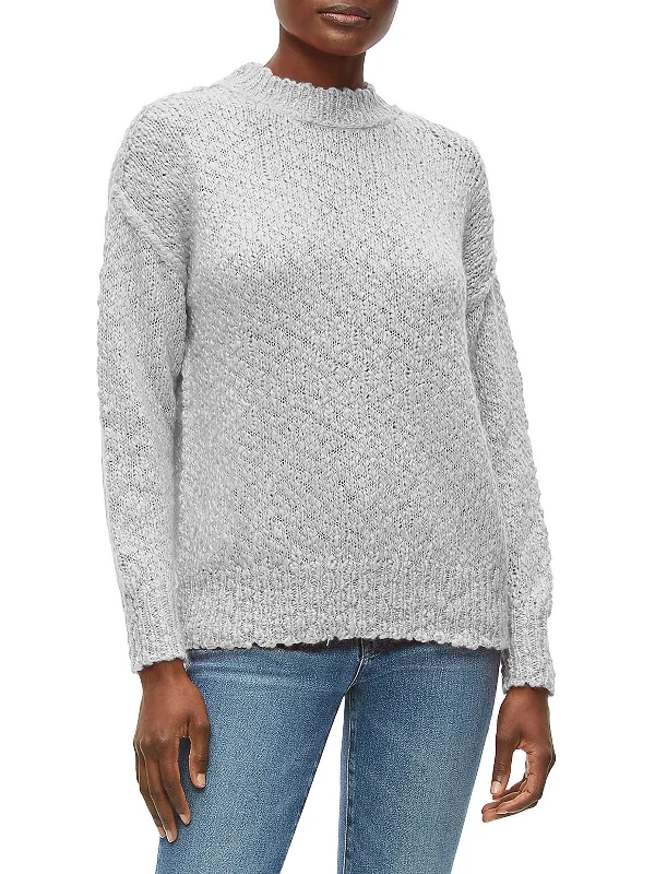 Effortless Sophistication Womens Heathered Pullover Crewneck Sweater