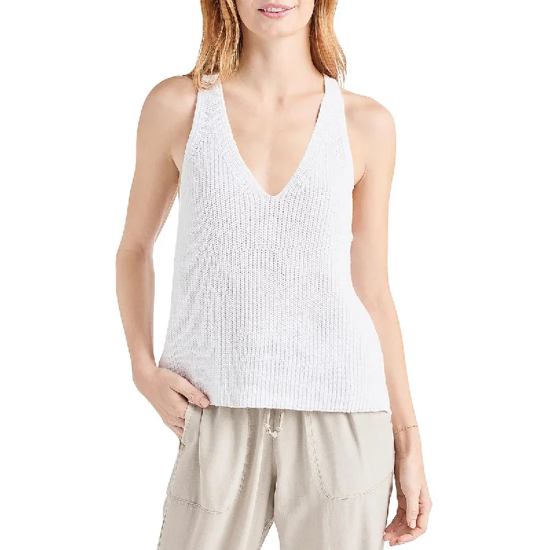 Graceful Fashion Deirdre Womens Knit V-Neck Tank Top Sweater