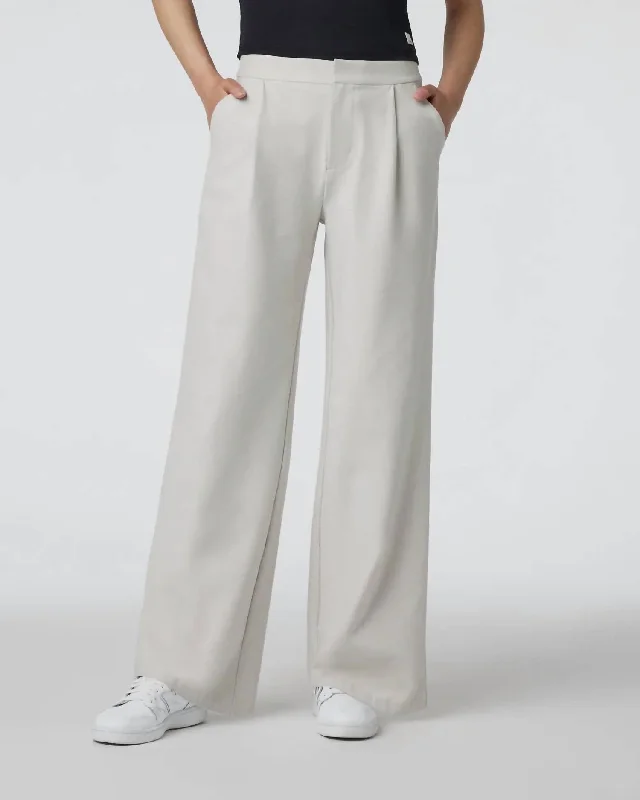 Chic And Trendy Elevation Trouser In Ecru Heather