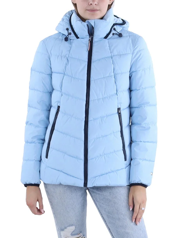 Casual Elegance Womens Insulated Hooded Puffer Jacket