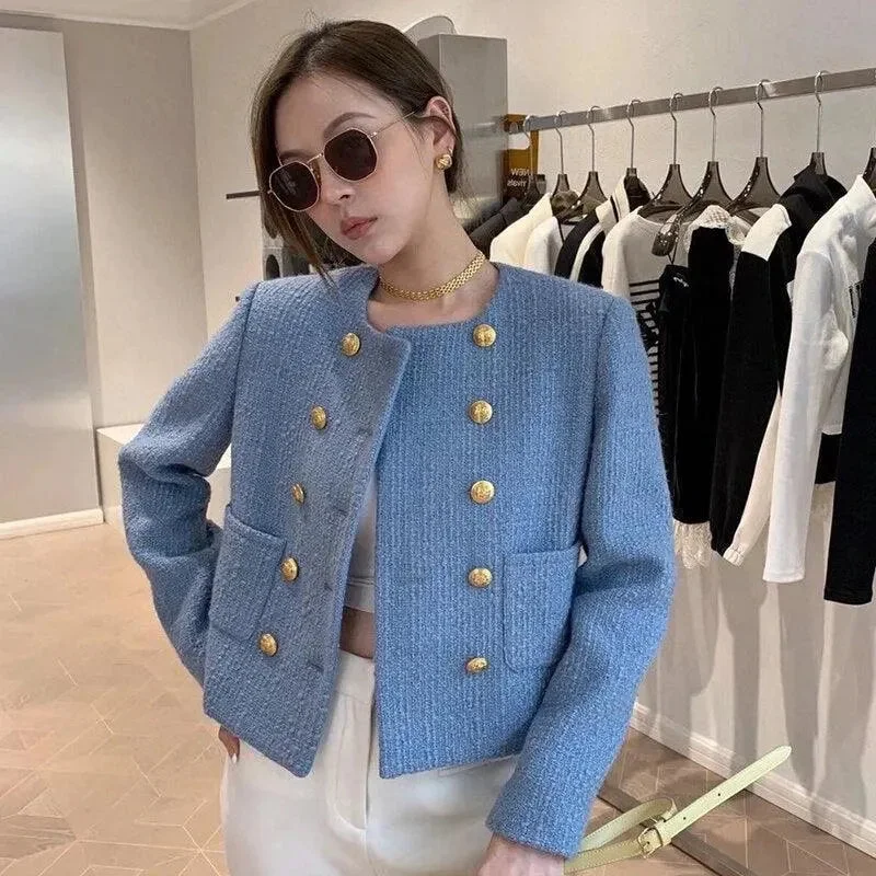 Holiday Glam Short Tweed Jackets Coat