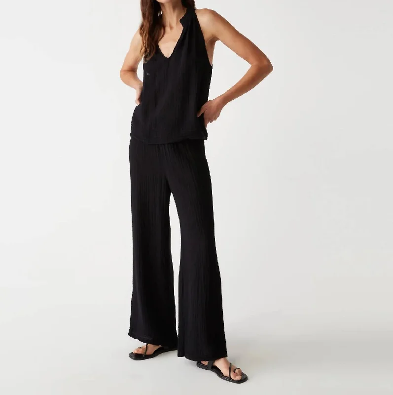 Casual Chic Clothing Susie Gauze Pant In Black