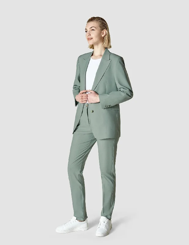 Trendy Urban Attire Essential Suit Tapered Calm Green Melange