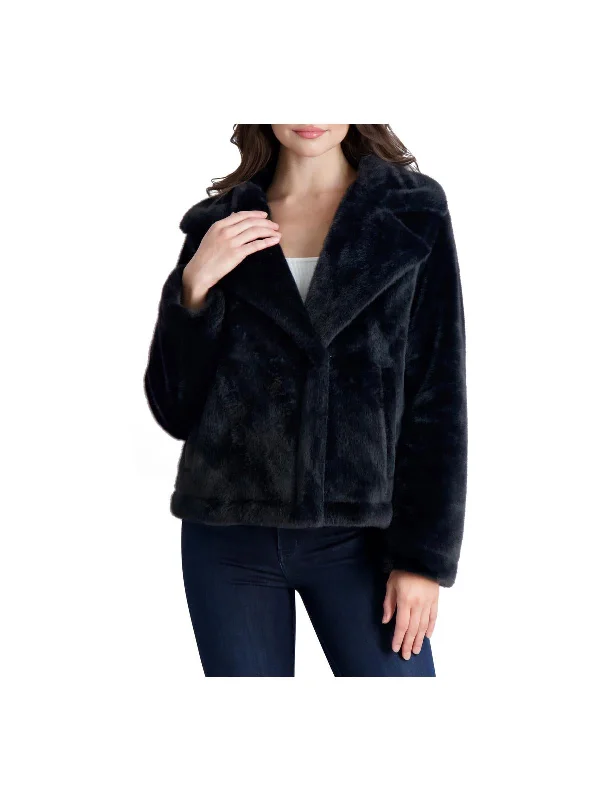 Final Clearance Womens Lined Faux Fur Teddy Coat