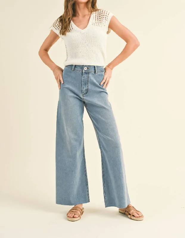 Absurdly Cheap Sale Charlotte Light Wash Denim In Blue