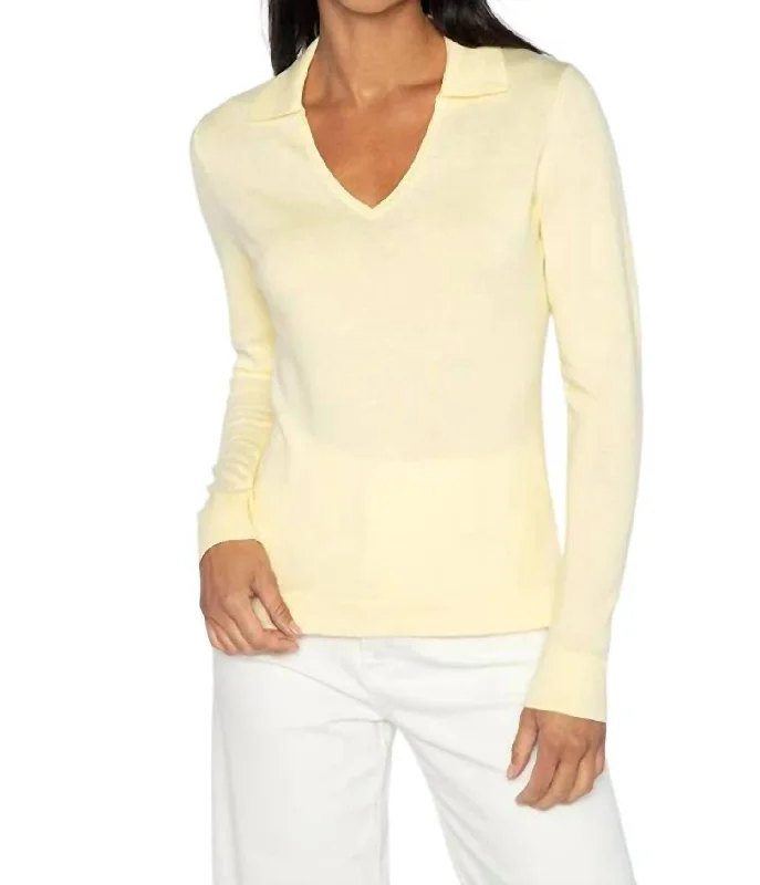 Discover Now Fitted Vest Polo Sweater Top In Sol