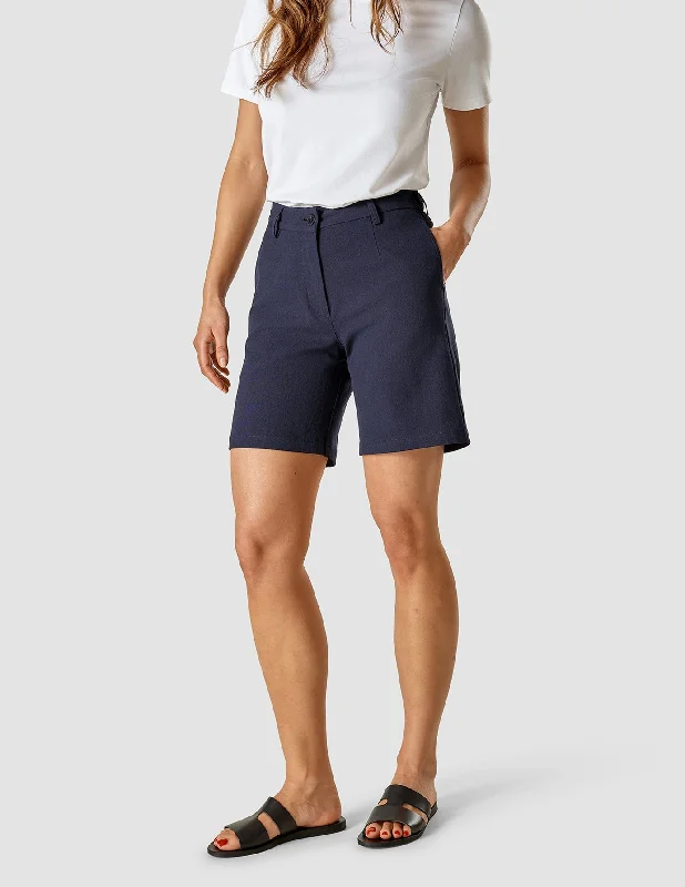 Style Your Wardrobe Linen Shorts Navy