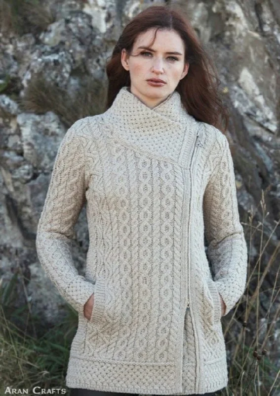 Holiday Sale Aran Crafts Athenry Asymmetric Coat | Oatmeal