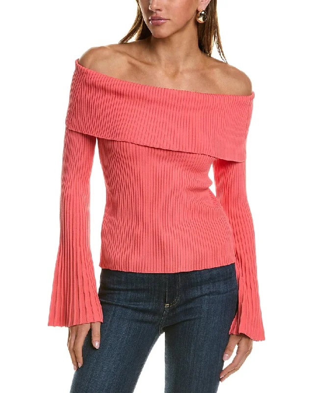 Limited Time Deal BCBGMAXAZRIA Off Shoulder Sweater