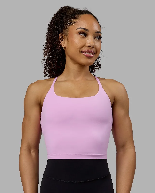 Refined Simplicity Twist Shelf Bra Tank - Pastel Orchid