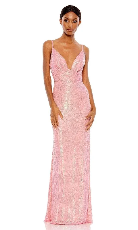 Coastal Beach - Inspired Style Ieena Duggal 26945 - Spaghetti Strap Sequin Prom Gown