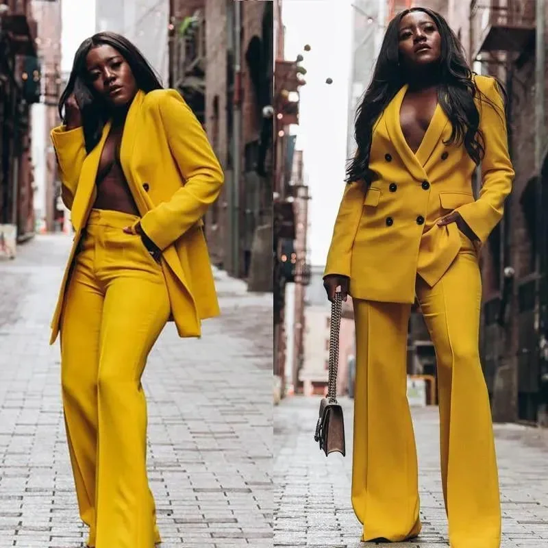 Fresh Styles, Fresh Deals Women Perfectionist Mustard Pantsuit