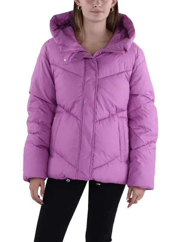 Casual Chic Womens Hooded Short Puffer Jacket