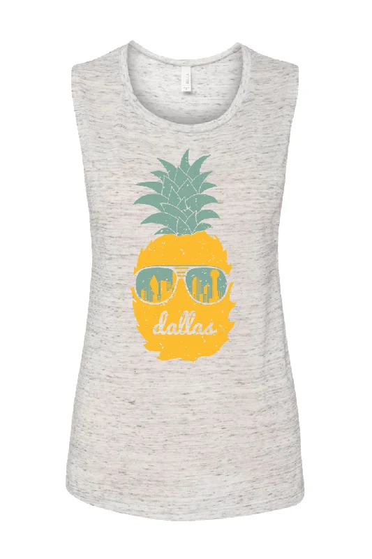 Fashion Forward Women's Dallas Pineapple Muscle Tank