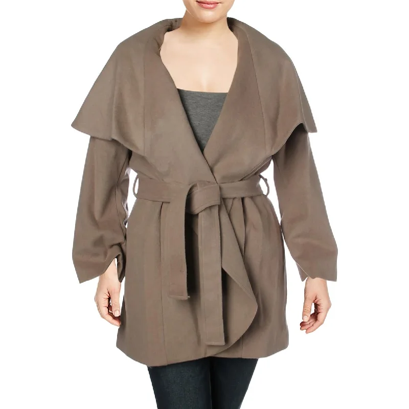 Classic Women's Fashion Plus Marla Womens Winter Wool Wrap Coat