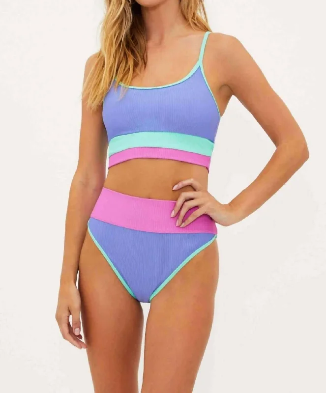 Style Breakthroughs Eva Colorblock Bikini In High Tide