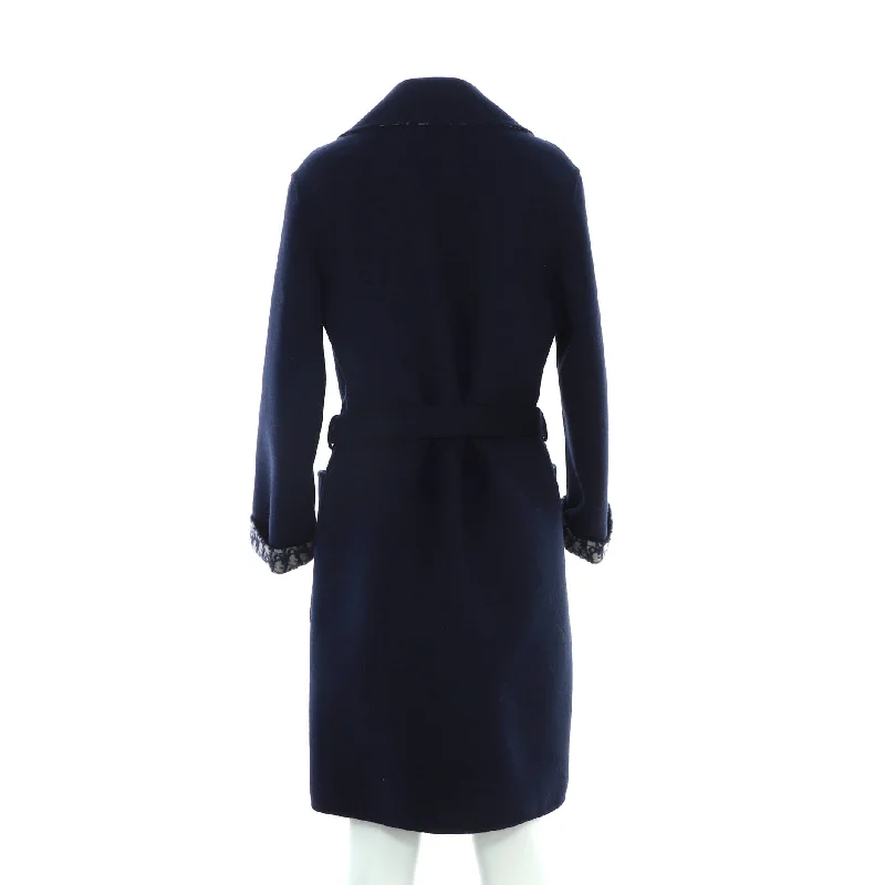 Comfort Meets Fashion Women's Double-Sided Belted Long Coat Oblique Wool