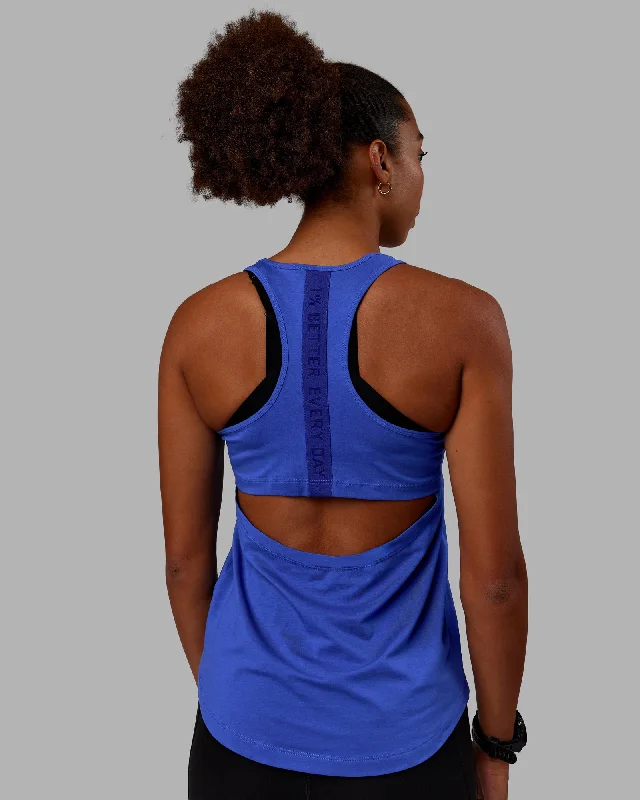 Chic Casual Style Static PimaFLX-Lite Tank - Power Cobalt