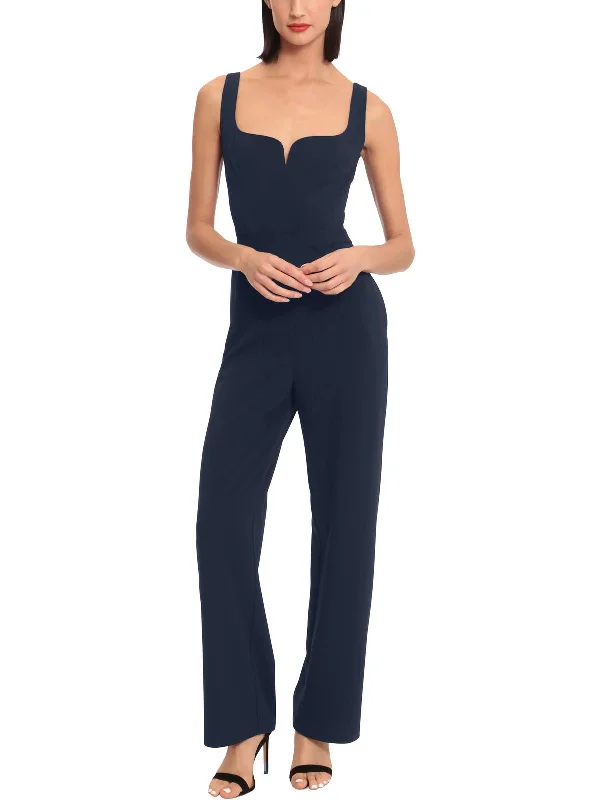 Chic And Comfortable Womens Wishbone Neck Dressy Jumpsuit