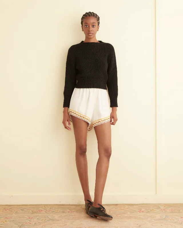 Wardrobe Update Rickrack Hem Tap Shorts