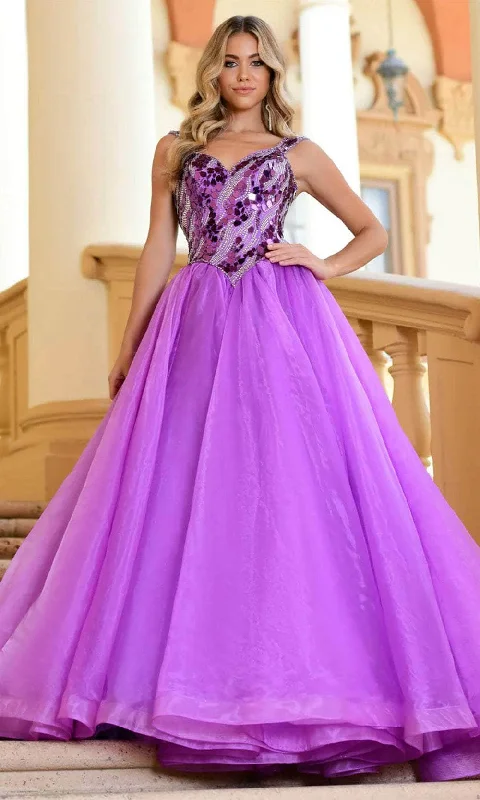 Quality Driven Apparel Ava Presley 28579 - Beaded Sleeveless Prom Ballgown