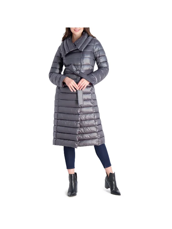 Disco - Inspired Retro Dance Look Womens Quilted Long Puffer Jacket