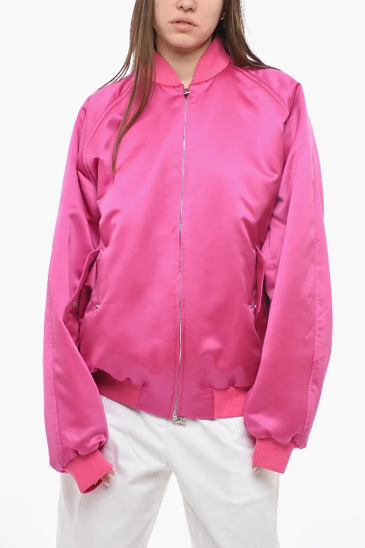 Effortless Chic Apparel The Andamane Satin LUPE Bomber Jacket