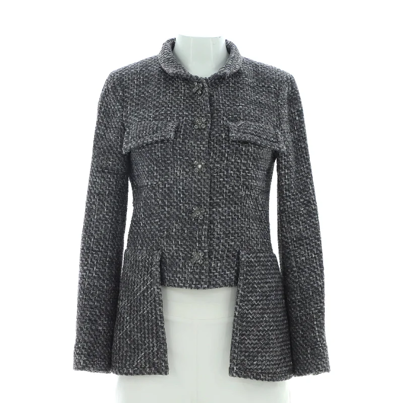 Crazy Discounts, Hurry Up Women's Two Pocket Stand Collar Jacket Tweed