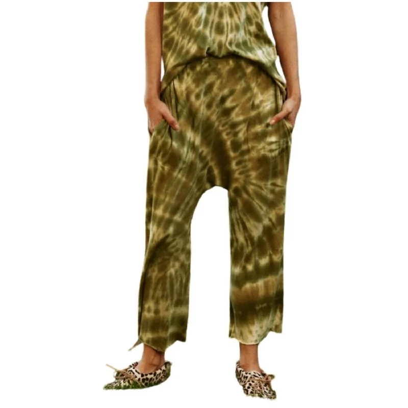 Unleash Your Style Jersey Tie Dye Sweatpant In Army