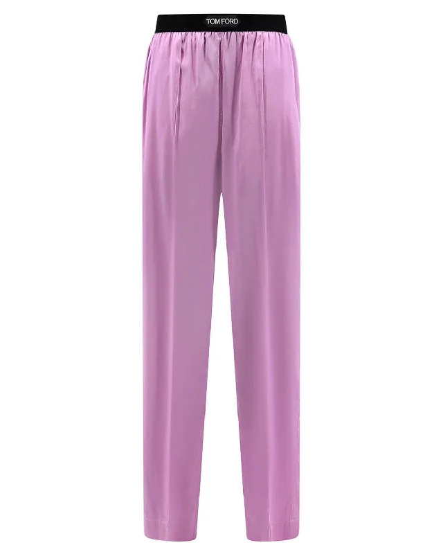 Sophisticated Cut Tom Ford Womens Silk Trousers In Pink