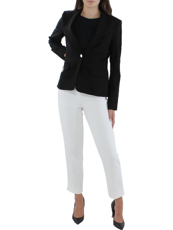 Bold Fashion Womens Office Collared One-Button Blazer