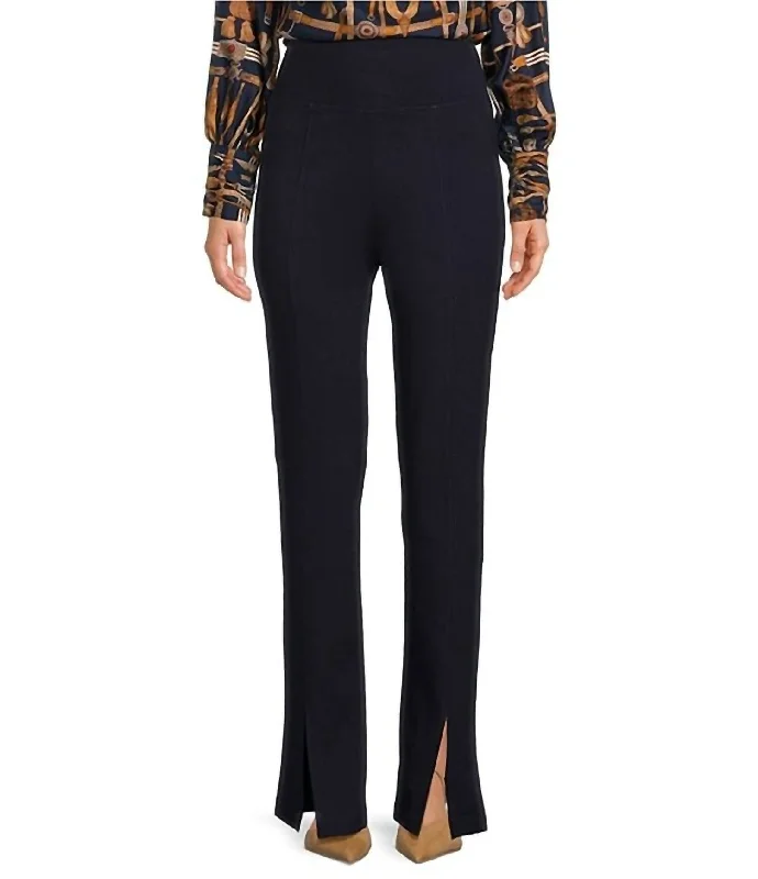 Stupidly Low Prices Margie Ponte Front Slit Pants In Black