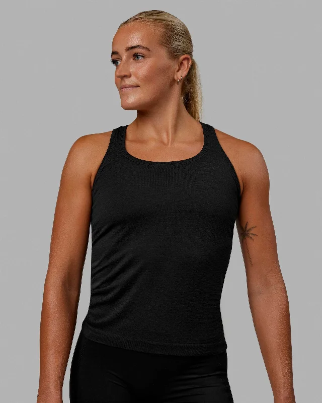 Chic And Comfortable AeroFLX+ Seamless Tank - Black Marl