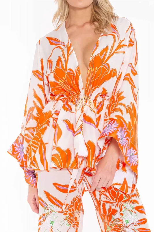 Trendy Women's Collection Teresa Cover Up In Orange