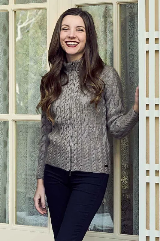 Lighten Up With Nordic Styles Adeli Woman Cardigan Without A Collar, Qiviuk, Merino & Silk