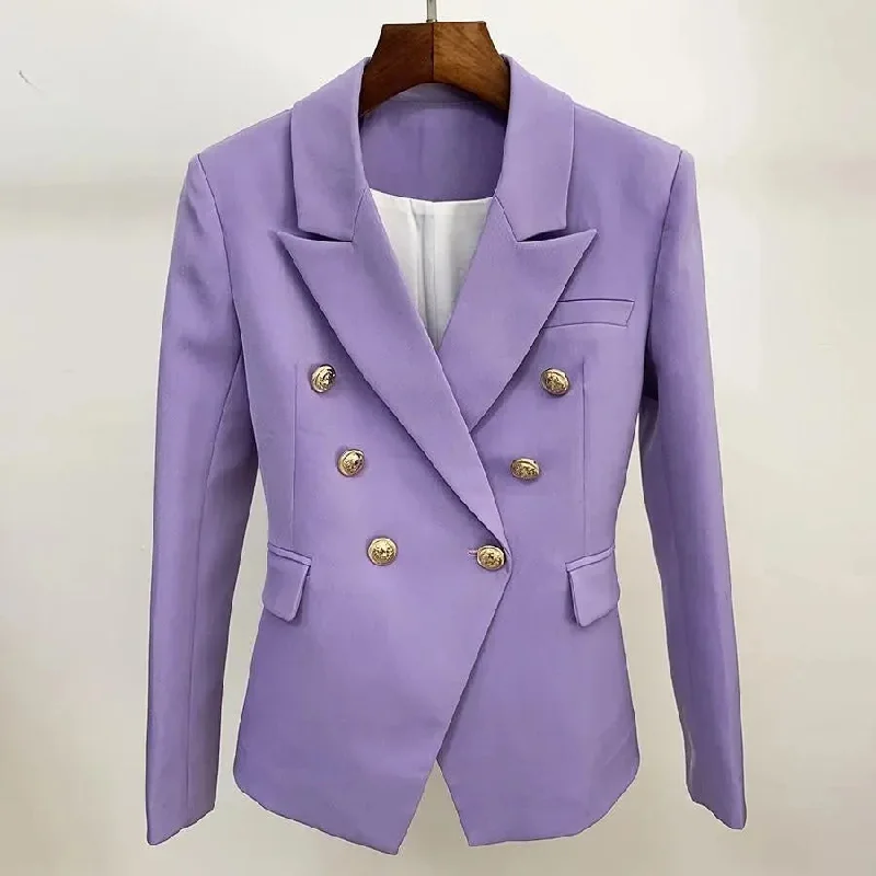 Valentine's Special Office Ready Purple Blazer Women - Casual - Plain-Solid