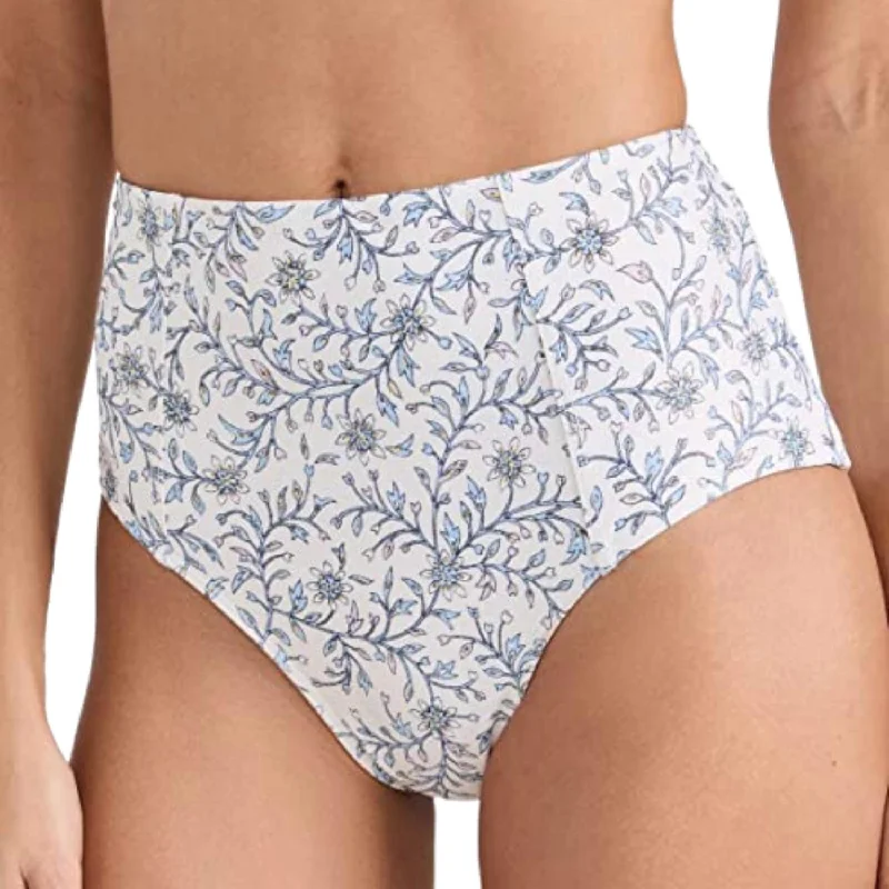 Current Trends Serena Bikini Bottom In White Blossom