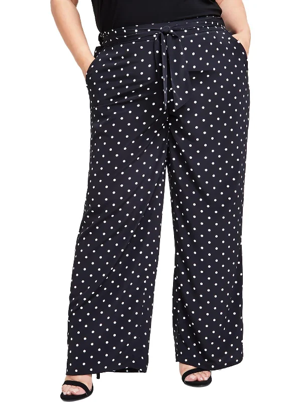 Exclusive Discount Plus Womens Chiffon Wide Leg Pants