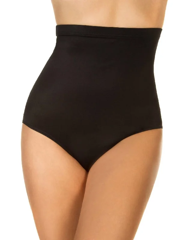 Vibrant Femme Fashion Super High Waist Brief Bottom In Black