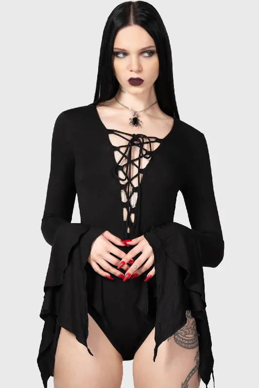 Catch Every Fashion Trend Black Roses Bodysuit