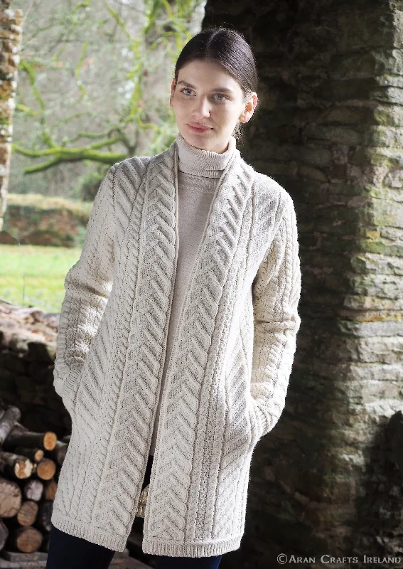 Trendy Attire For Her Aran Crafts Bandon Coat | Natural