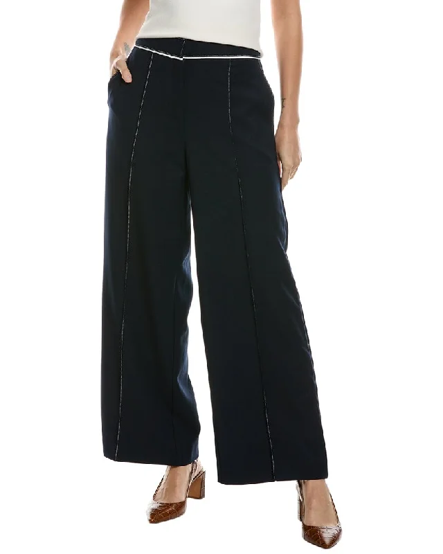 Limited Stock Reiss Oriel Side Stitch Wide Leg Pant