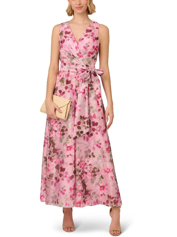 Sophisticated Style Womens Floral Wide Leg Jumpsuit