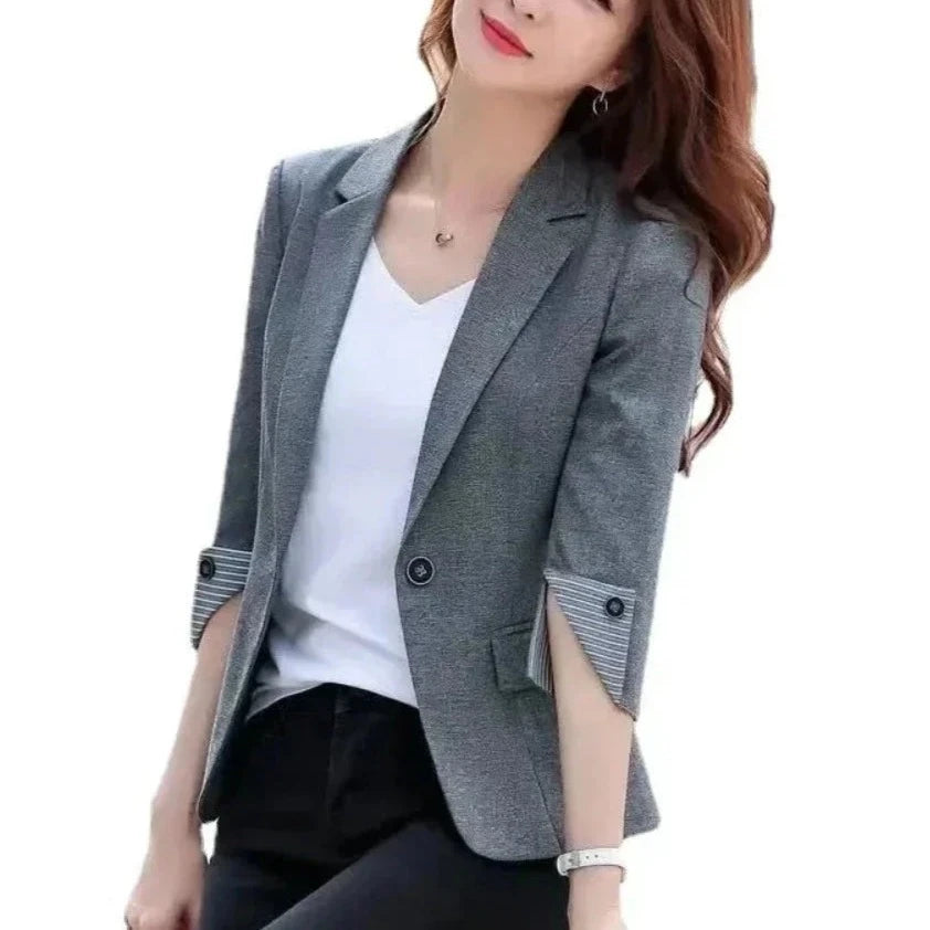 Stay Ahead In Style Womens Korean Theme Slim Fit Blazer Jacket