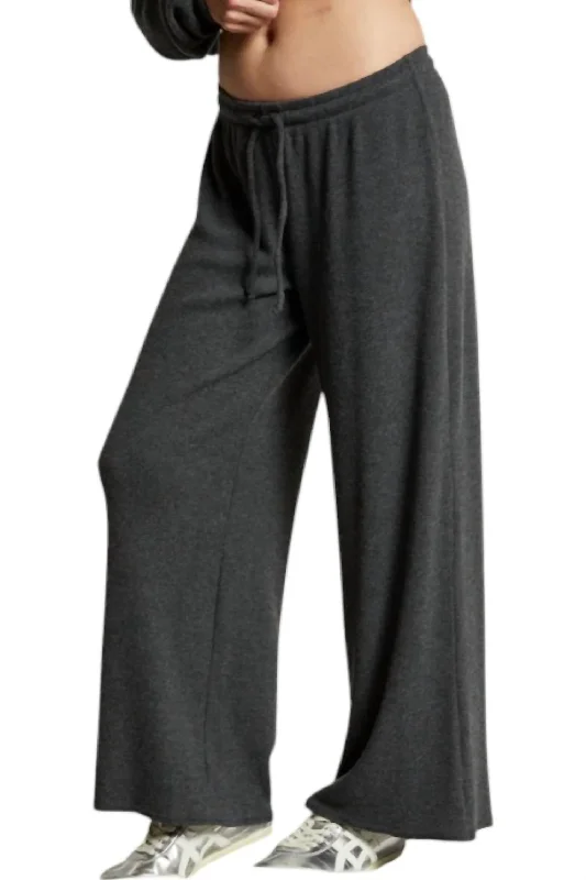 Fashion Frontiers Clover Wide Leg Pants In Vintage Black