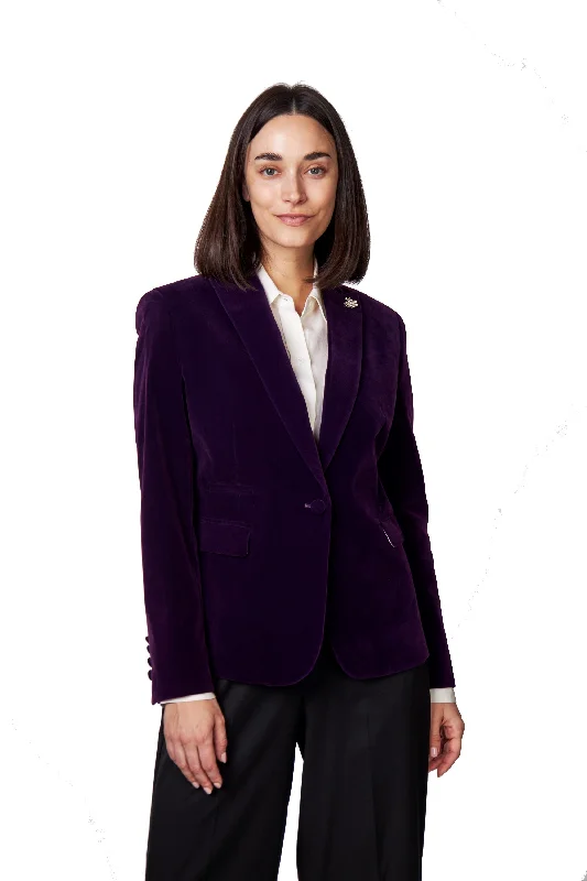 Forward Trendsetter STELLA - LADIES PURPLE VELVET BLAZER