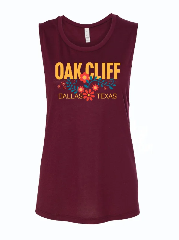 All Season Basics Discount Women's Oak Cliff Floral Muscle Tank